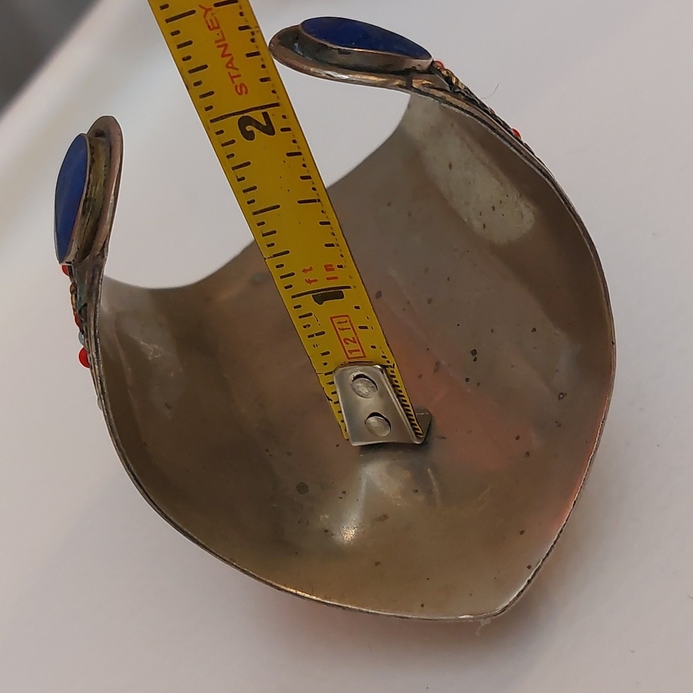 Statement Piece Lapis Lazuli Cuff Bracelet - Picture 11 of 12
